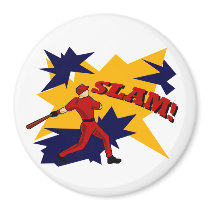 SLAM BASEBALL MAGNET