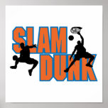 slam dunk basketball design posters