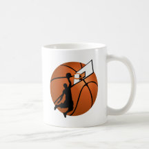 Slam Dunk Basketball Player w/Hoop on Ball Mug