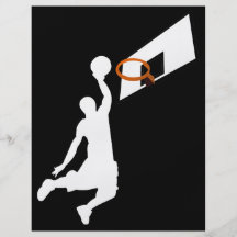 Slam Dunk Basketball Player - White Silhouette Flyer