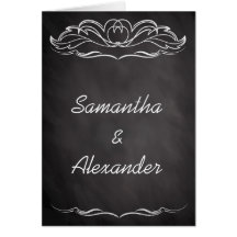 Slate Chalkboard Wedding Invitation Cards