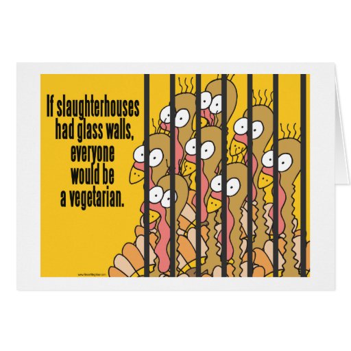 Slaughterhouses - Vegetarian, Vegan Greeting Card