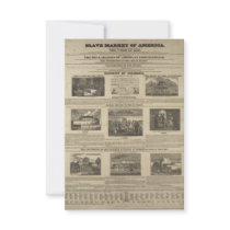 SLAVE MARKET OF AMERICA 1836 Broadside Custom Announcement