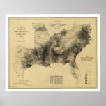 Slave Population Map 1861 posters