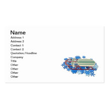 Sled on Snow Flakes Business Cards