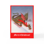 Sledding Dragon Christmas cards