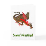 Sledding Dragon Season's Greetings cards