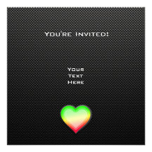 Sleek Heart Personalised Invitation