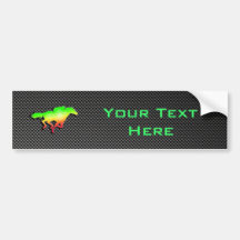 Sleek Horse Racing Bumper Sticker