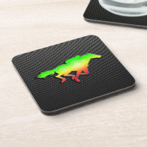 Sleek Horse Racing Drink Coaster