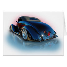 Sleek Hot Rod Greeting Card