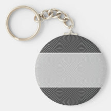 Sleek, stylish, black and white design. keychains
