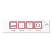 Sleep Ballet Eat Repeat Bumper Stickers