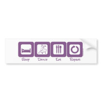 Sleep Ballroom Eat Repeat Bumper Sticker