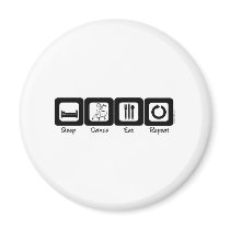 Sleep Ballroom Eat Repeat Refrigerator Magnets