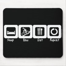 Sleep Bike Eat Repeat Mouse Pads