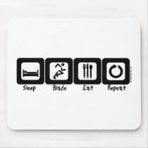 Sleep Blade Eat Repeat Mouse Pads