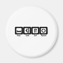 Sleep Climb Eat Repeat Refrigerator Magnets