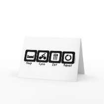 Sleep Cycle Eat Repeat Greeting Cards