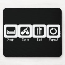 Sleep Cycle Eat Repeat Mouse Pad