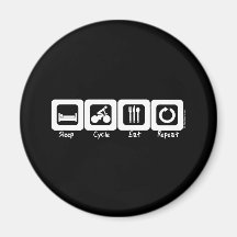 Sleep Cycle Eat Repeat Refrigerator Magnet