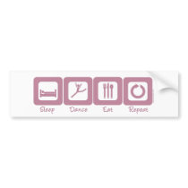 Sleep Dance Eat Repeat Bumper Sticker