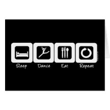 Sleep Dance Eat Repeat Greeting Card