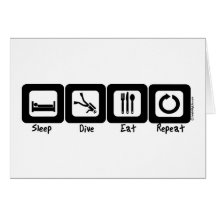 Sleep Dive Eat Repeat Card