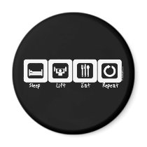 Sleep Lift Eat Repeat Refrigerator Magnet