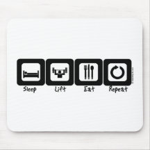 Sleep Lift Eat Repeat Mouse Mat