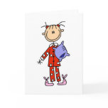 Sleep Over Girl In Her Pyjamas Card