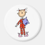 Sleep Over Girl In Her Pyjamas Magnet