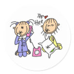 Sleep Over Girls On The Phone Sticker