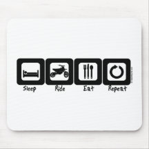 Sleep Ride Eat Repeat Mouse Mat