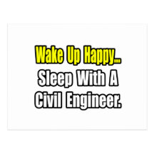 Sleep With A Civil Engineer Post Card