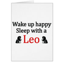 Sleep With a Leo Greeting Card