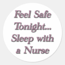 sleep with a nures round stickers
