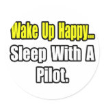 Sleep With A Pilot Round Sticker