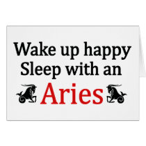 Sleep With An Aries Greeting Cards