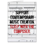 Sleep with the Composer Greeting Cards