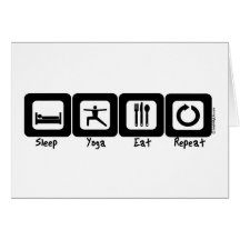 Sleep Yoga Eat Repeat Greeting Cards