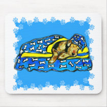 Sleeping Airedale Mouse Pad