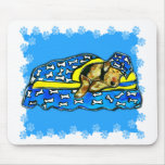 Sleeping Airedale mousepads