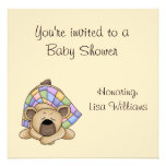 Sleeping Baby Bear Shower Invitations