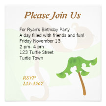 Sleeping Baby Monkey Invitation