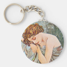 Sleeping Beautiful Woman Keychains