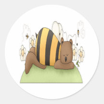Sleeping Bumble Bear Sticker