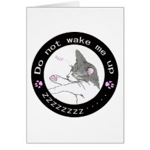sleeping cat 2 greeting card