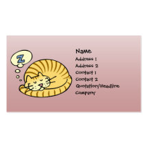 Sleeping Cat Business Card Templates