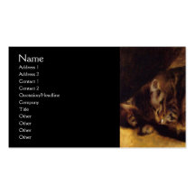 Sleeping Cat by Renoir Business Card Templates